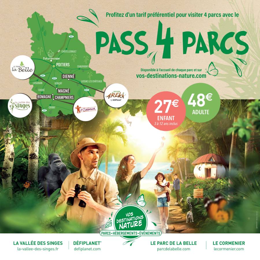 Pass 4 Parcs - Vos Destinations Nature - Vienne (86)